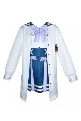 Syqiya Unisexe Anime Akutan Uniforme JK jyoshi koukousei Outfit Ensemble Cosplay Costume Femme Blanc M Chest 82-85cm 