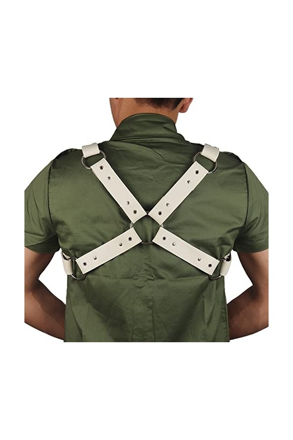 Adult GayBondageBondageCuirBandoulière Cravate Mens Body TieBdsmEsclaveVêtementsFétiche Color : Style 1, Size : One Size 