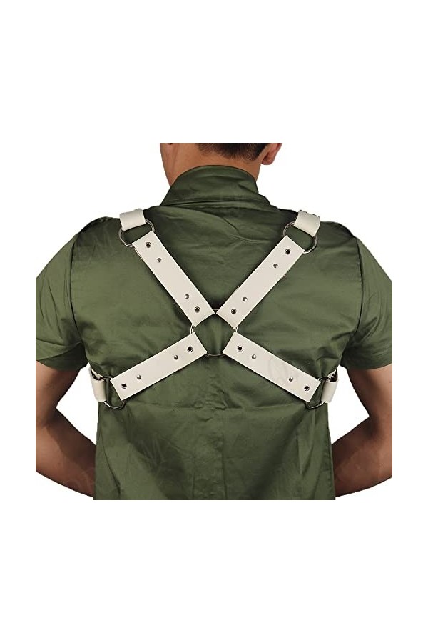 Adult GayBondageBondageCuirBandoulière Cravate Mens Body TieBdsmEsclaveVêtementsFétiche Color : Style 1, Size : One Size 