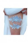 Lot de 2 dames nœud papillon boucle de jambe sexy porte-jarretelles mariage nuptiale cuisse boucle bas ceinture couleur : bl