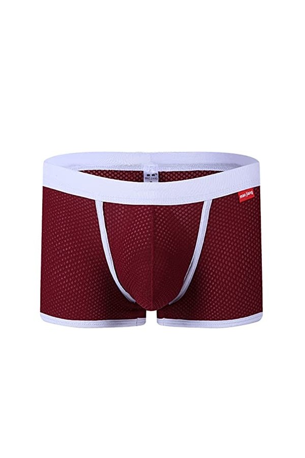 HLDETH Maille hommes boxeurs sous-vêtements mâles culotte hommes sous-vêtements hommes sous-vêtements sexy lingerie nylon Co