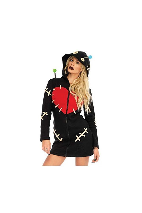 Leg Avenue- Cozy Voodoo Doll Adult Sized Costumes, 86669-00101-Large-Black, Noir, L EUR 44-46 