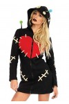 Leg Avenue- Cozy Voodoo Doll Adult Sized Costumes, 86669-00101-Large-Black, Noir, L EUR 44-46 