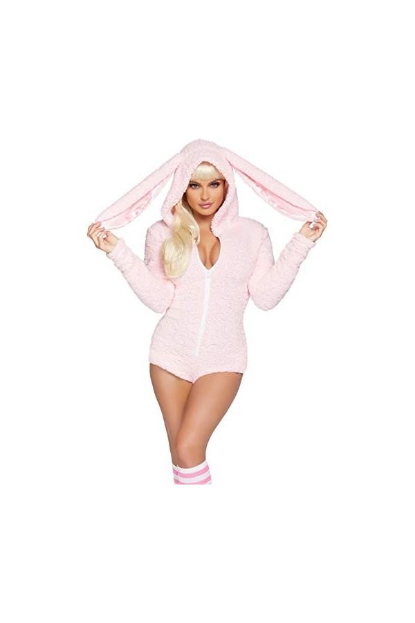 Leg Avenue Déguisement animal en peluche pour femme, Lapin câlin, X-Small