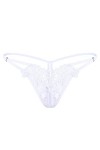 Culotte transparente pour femme - Culotte creuse brodée - Taille basse - String sexy ouvert sur le côté - Culotte extensible 