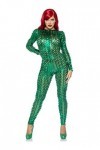 Leg Avenue - Laser cut metallic catsuit Déguisement, L Vert 