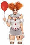 Leg Avenue Killer Sewer Clown Adult Sized Costumes, Multicolore, S EUR 36-38 Femme