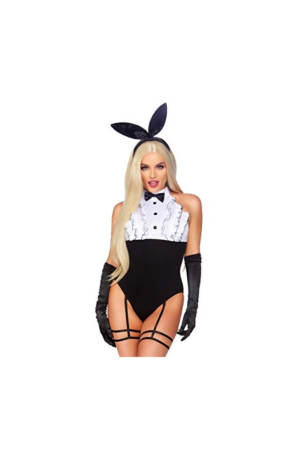 Leg Avenue Tuxedo Bunny Adult Sized Costumes, Noir Blanc, S EUR 36-38 Femme