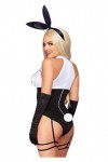 Leg Avenue Tuxedo Bunny Adult Sized Costumes, Noir Blanc, S EUR 36-38 Femme