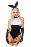 Leg Avenue Tuxedo Bunny Adult Sized Costumes, Noir Blanc, M EUR 40-42 Femme