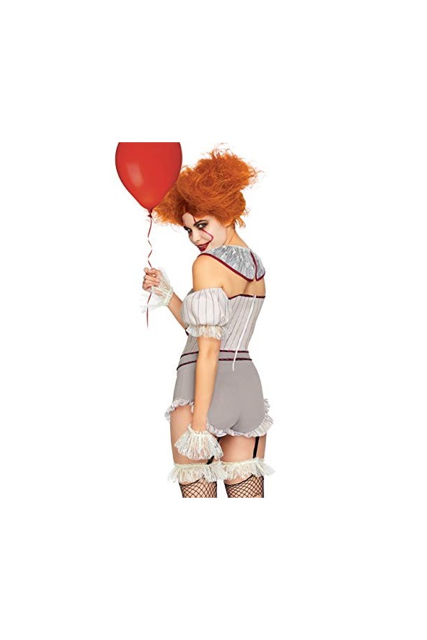 Leg Avenue Killer Sewer Clown Adult Sized Costumes, Multicolore, M EUR 40-42 Femme