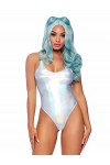 LegAvenue Holographic Metallic Costumes, Argent, M Femme