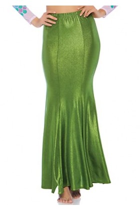 Leg Avenue Shimmer Spandex Mermaid Skirt Panamas, Vert Green , Taille Fabricant: 3X-4XUk 24-28 Femme