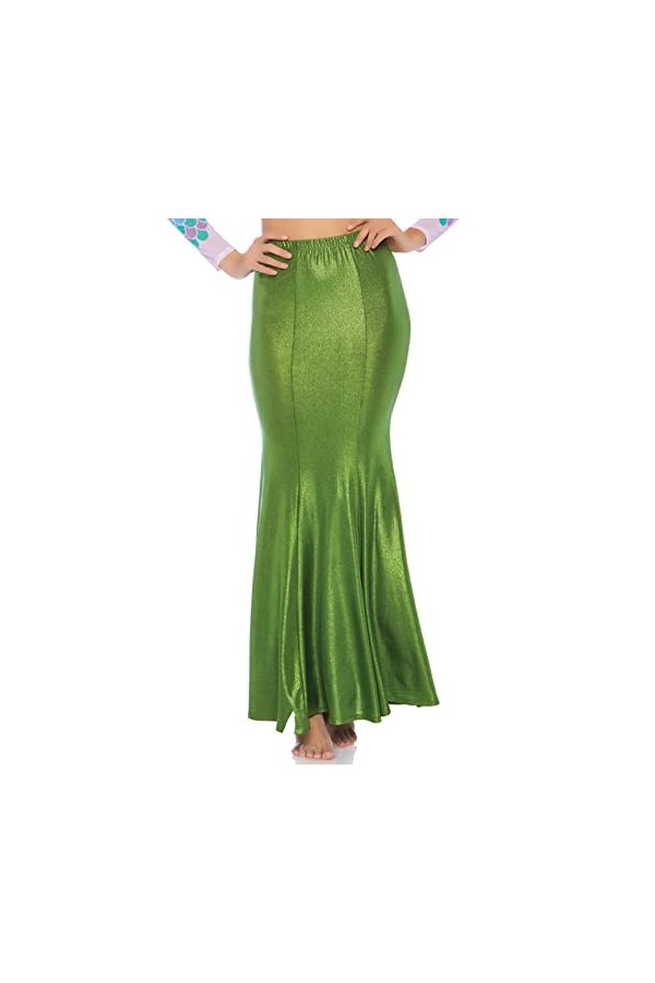 Leg Avenue Shimmer Spandex Mermaid Skirt Panamas, Vert Green , Taille Fabricant: 3X-4XUk 24-28 Femme