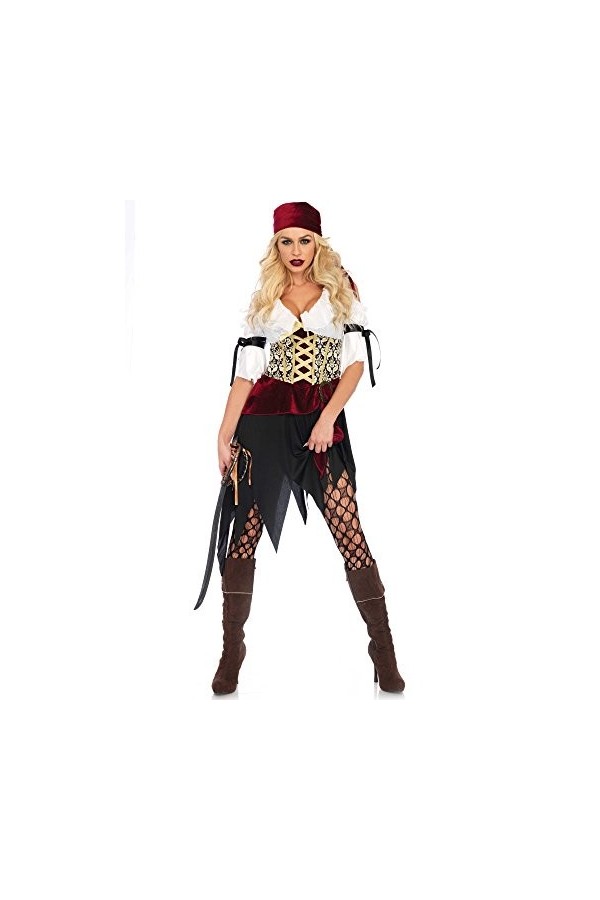 Leg Avenue- High Seas Wench Adult Sized Costumes, 86673 10102, Multicolore, M EUR 40-42 