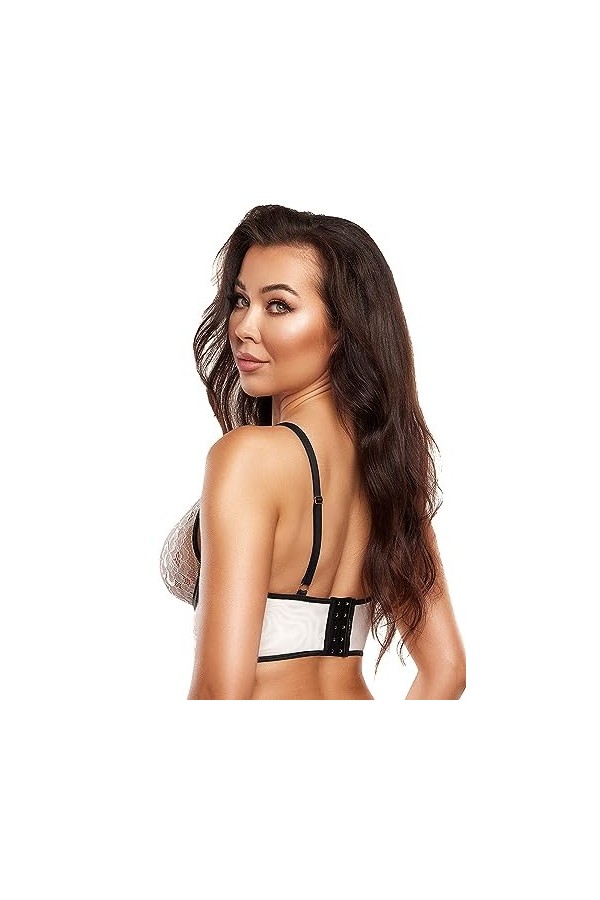 Axami Semi-Corset Sexy Et Élégant V-10481, Blanc,80D