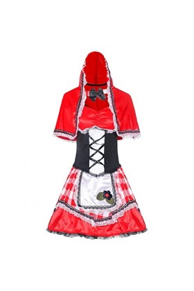 Costume de soubrette classique à capuche pour lOktoberfest - 2 pièces - Costume de soubrette classique pour Halloween