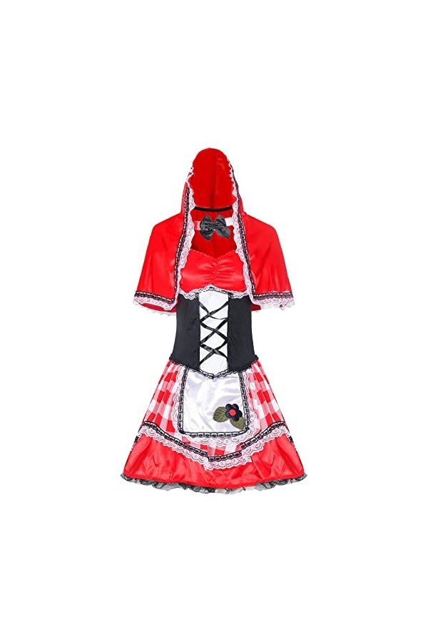 Costume de soubrette classique à capuche pour lOktoberfest - 2 pièces - Costume de soubrette classique pour Halloween