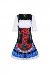 Costume de soubrette en dentelle ethnique sexy col carré personnalisé allemand Oktoberfest Drindl robe allemande tenue douce,