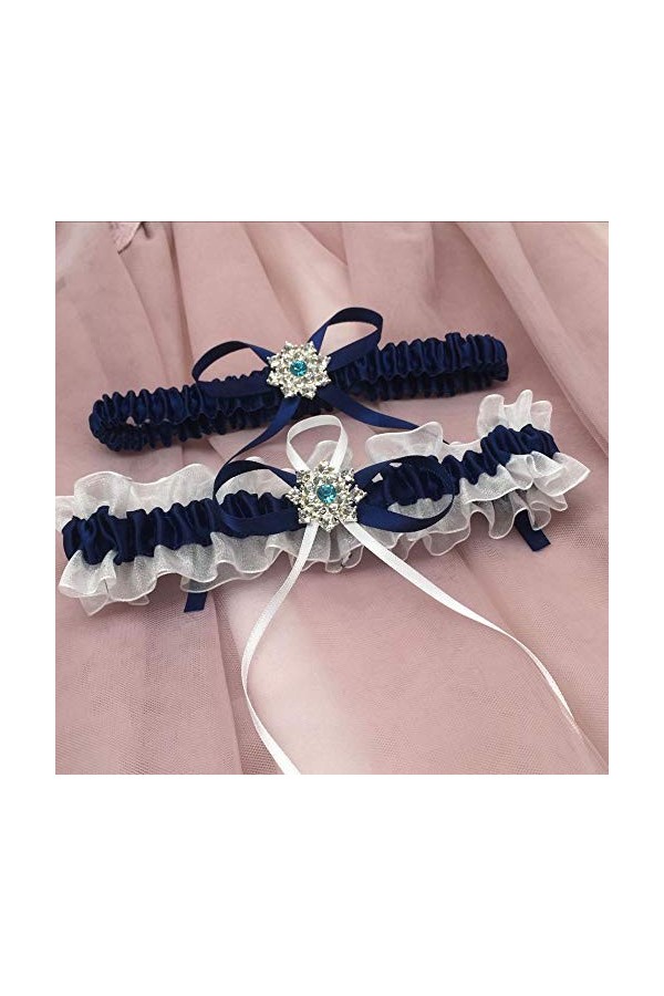 Cadeau de jarretière de Mariage, Boucle de Jambe en Maille avec jarretière Blanche, jarretière Florale en Dentelle de fête B