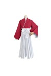 BVMPRS Hommes Himura Kenshin Cosplay Costume Kimono Robe Dépée Uniforme Rouge Halloween,Red-S