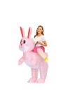 Roadoor 1 ensemble de costume de lapin de Pâques, pour couples, costume de lapin de Pâques gonflable demiet complet pour adul