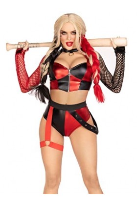 Leg Avenue Costume dHalloween 2 pièces pour femme avec manches en filet gant, taille XS