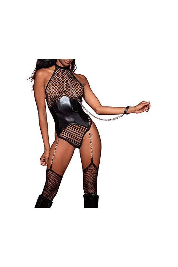 Dreamgirl Body dos nu DR12495, Noir , taille unique