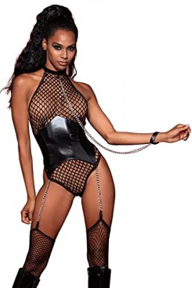 Dreamgirl Body dos nu DR12495, Noir , taille unique