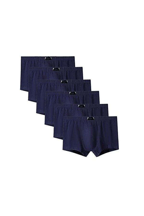 XKUN Boxer Grande Taille Homme 6Pcs Boxeur Mâle Respirant Sexy Confortable Plus Taille L-6Xl-H609,6XL