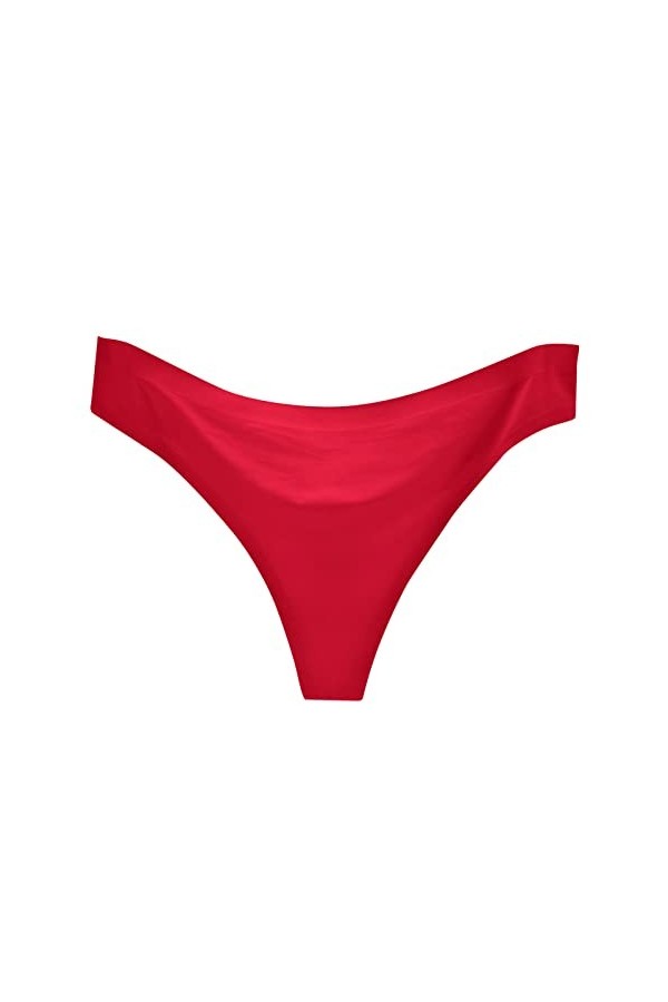 Culotte en coton pour femme - String en soie de glace sans couture - Culotte sexy pour femme, violet, L