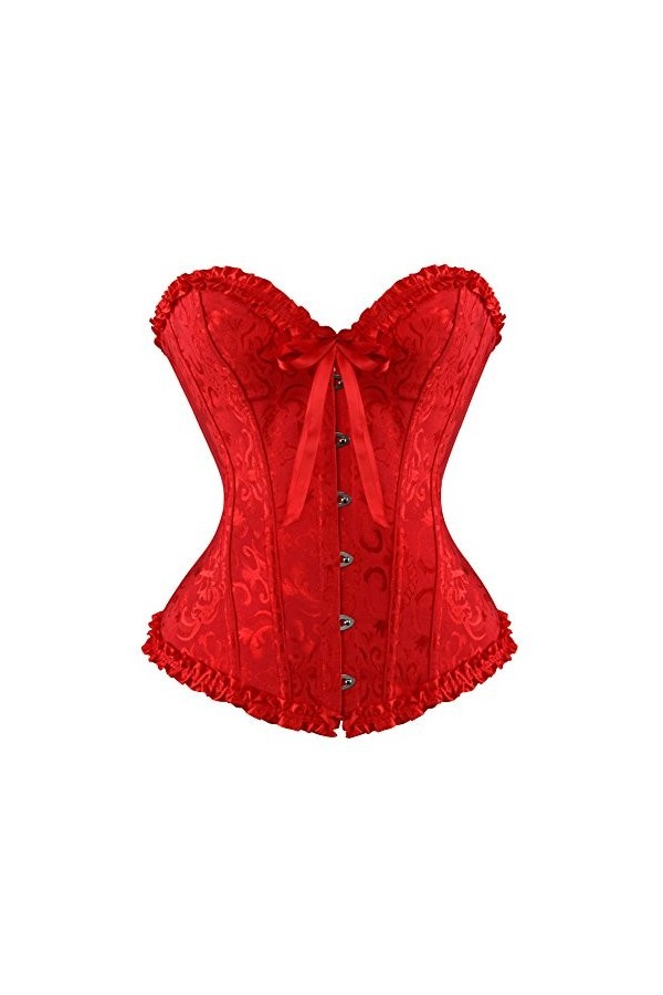 frawirshau Corsets pour femme - Corset sexy - Grande taille - Noir, Bleu marine, 4X-Large