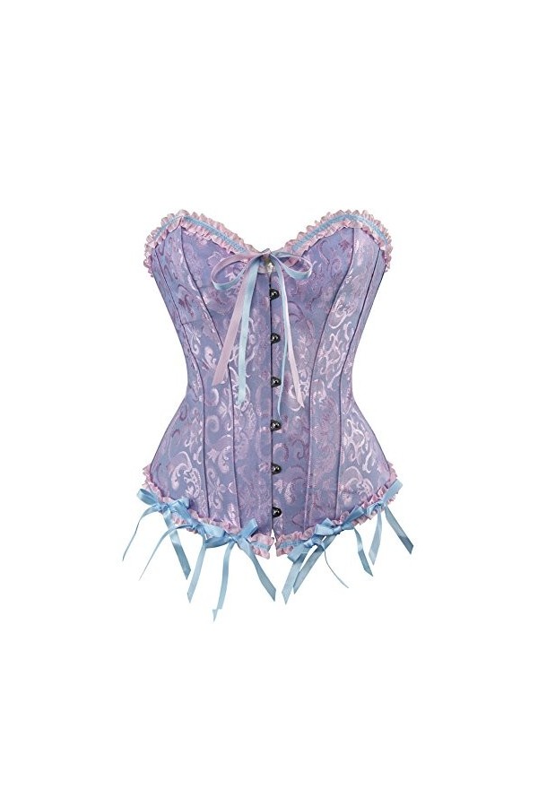 frawirshau Corsets pour femme - Corset sexy - Grande taille - Noir, Bleu marine, 4X-Large