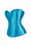 Corset bustier sexy pour femme - Grande taille - Noir, Bleu océan, XX-Large