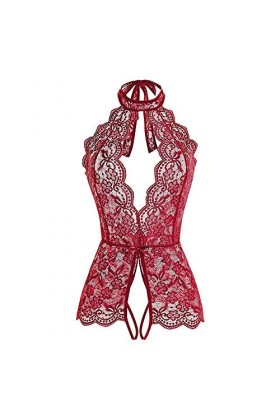 Sous-vêtements créatifs Sous-vêtements sexy pour femmes Pyjama en dentelle en V profond Sous-vêtements string Costume de jupe
