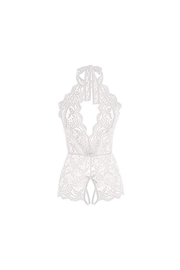 Sous-vêtements créatifs Sous-vêtements sexy pour femmes Pyjama en dentelle en V profond Sous-vêtements string Costume de jupe