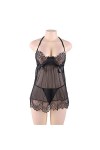 RWRAPS sous-vêtements surdimensionnés, Chemise de Nuit Sexy à Armatures, sous-vêtements créatifs Couleur : Noir, Taille : M 