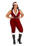 Womens Plus Size Sexy Santa Bodysuit Fancy Dress Costume | Sexy Christmas Fancy Dress Costumes 1X