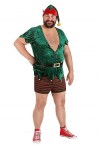 Plus Size Mens Sexy Christmas Elf Fancy Dress Costume 2X