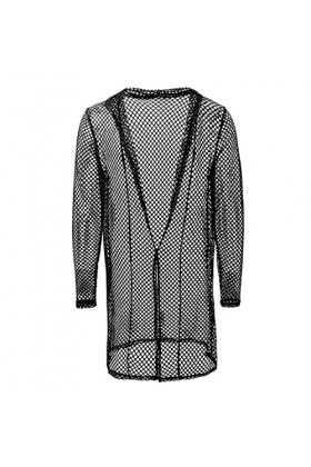 Sous-vêtements sexy pour homme en résille transparente - Chemises en maille ajourée - Sous-vêtements de nuit - Pantalon skinn