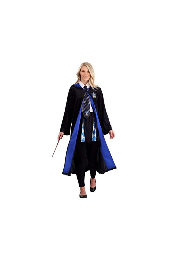 Plus Size Deluxe Harry Potter Ravenclaw Robe for Adults, Ravenclaw Fancy Dress Costume for Wizard Cosplay & Halloween 5X