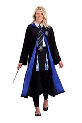 Plus Size Deluxe Harry Potter Ravenclaw Robe for Adults, Ravenclaw Fancy Dress Costume for Wizard Cosplay & Halloween 5X