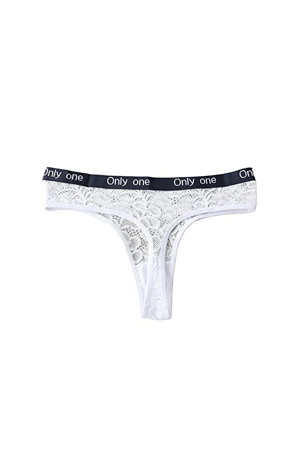 Tainrunse Sous-vêtements sexy pour femme - String creux - Culotte pour femme - Usage quotidien - Violet - M