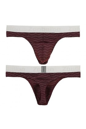 BIATWOWR String pour homme avec large bande G String sexy pour homme avec poche à ballon Slip Sous-vêtements pour homme Taill