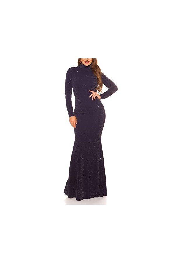 Koucla Robe sexy rouge Carpet avec wow! dos, noir/or, L