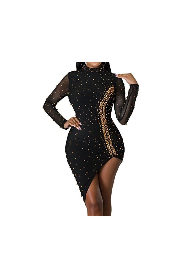 Robe sexy pour femme, Or 18, Taille L