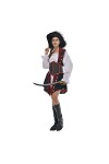 THAT NIGHT Costume de pirate sexy pour femme - Pour Halloween, bronze, Large