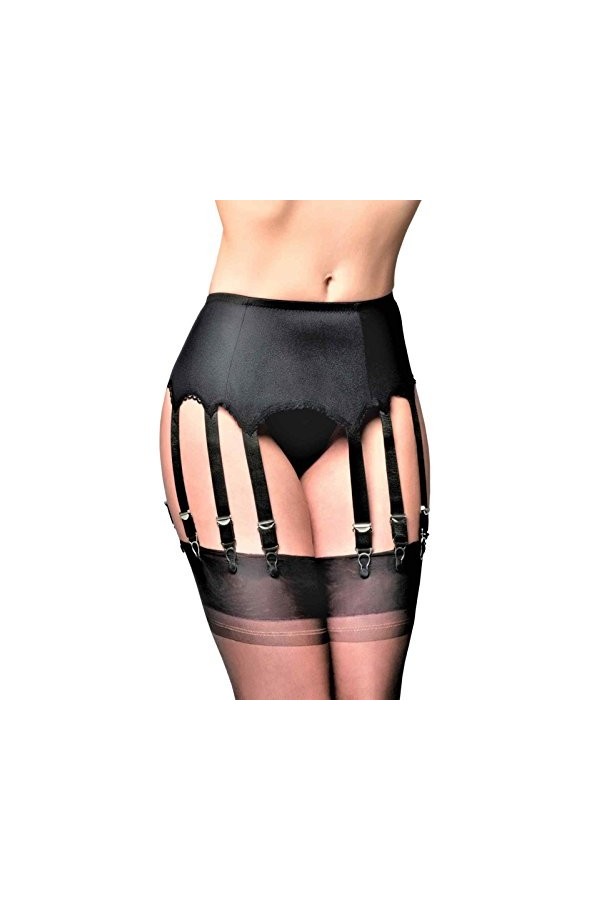 premier lingerie - Jarretières - Femme X-Large - Noir - [M] Taille 81/86 cm 