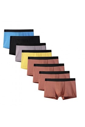 Men Boxer Black Mens Pantes Sous-vêtements respirant Sexy Male Boxer Sous-Ponts solides confortables sous-vêtements Men Boxer