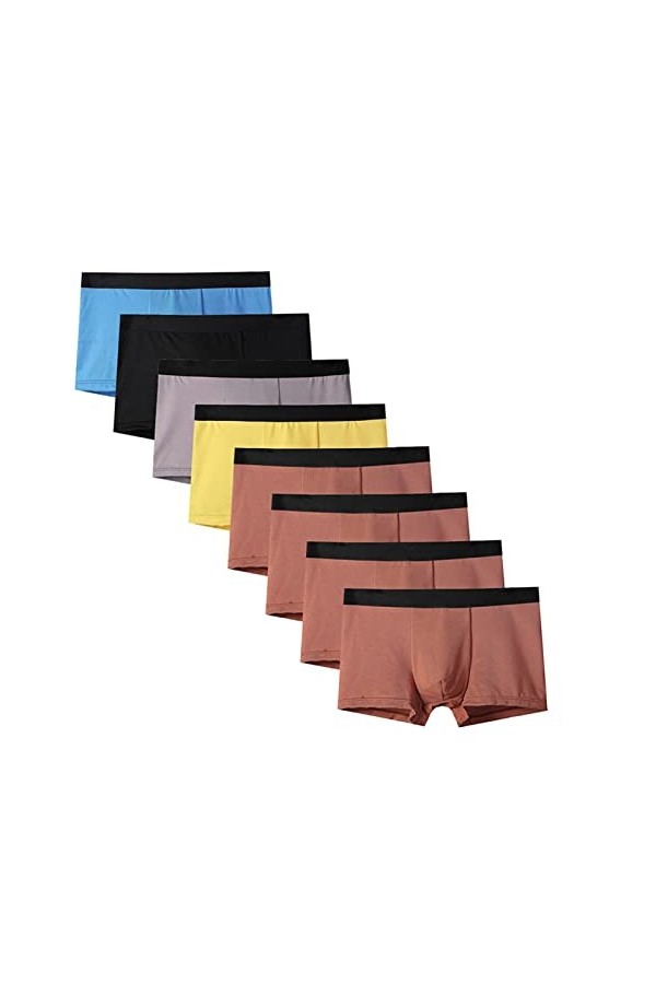 Men Boxer Black Mens Pantes Sous-vêtements respirant Sexy Male Boxer Sous-Ponts solides confortables sous-vêtements Men Boxer